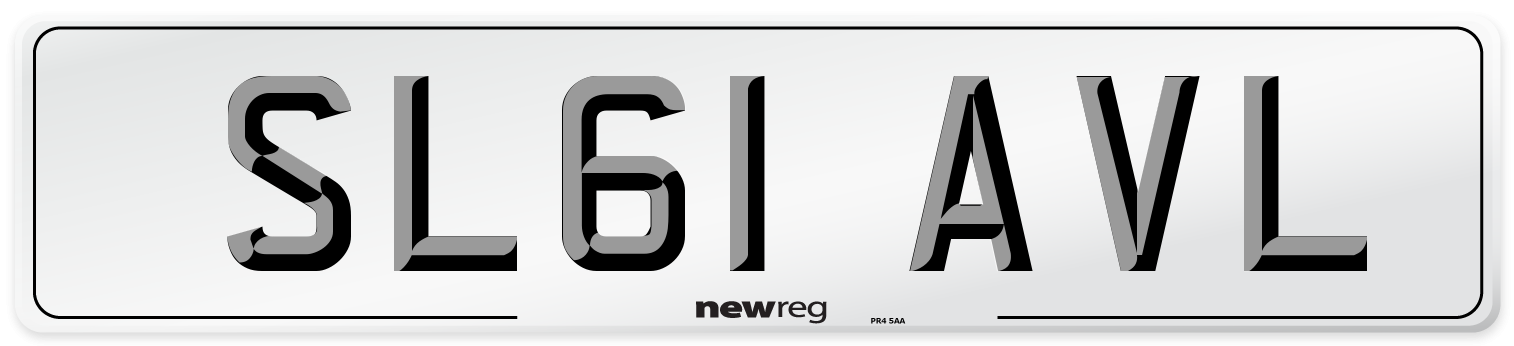 SL61 AVL Number Plate from New Reg